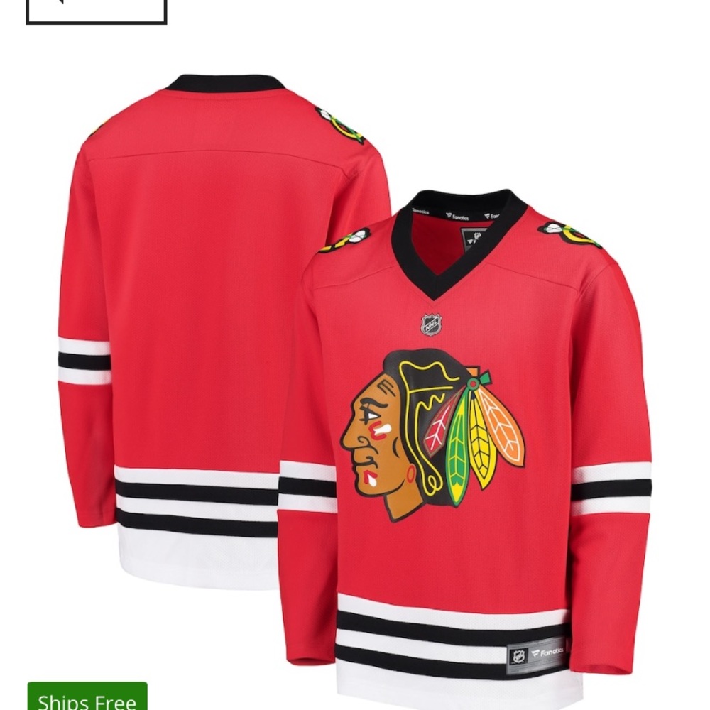 Chicago BlackHawks Youth Blank Jersey